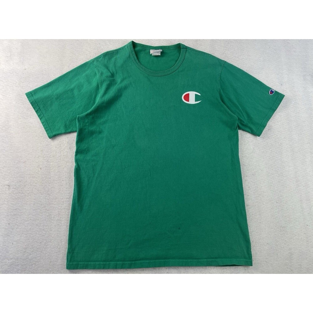 Vintage Men’s XL Green Champion Heavyweight 100% Cotton Short Sleeve T-Shirt